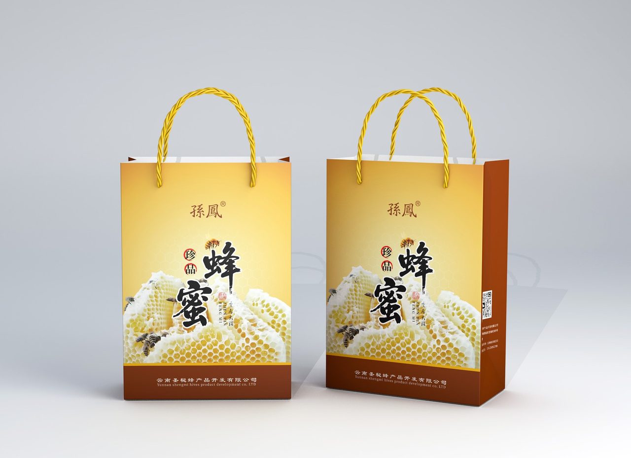 蜂蜜手提袋实拍